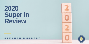 Blog title 2020 Super In Review alongside wooden blocks with the numbers 2 0 2 0
